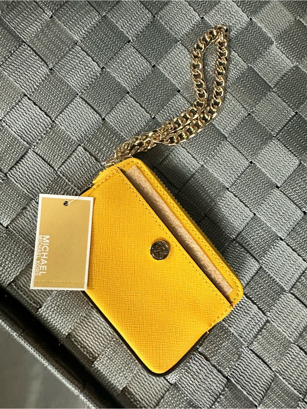 Gold chain wristlet/wallet
